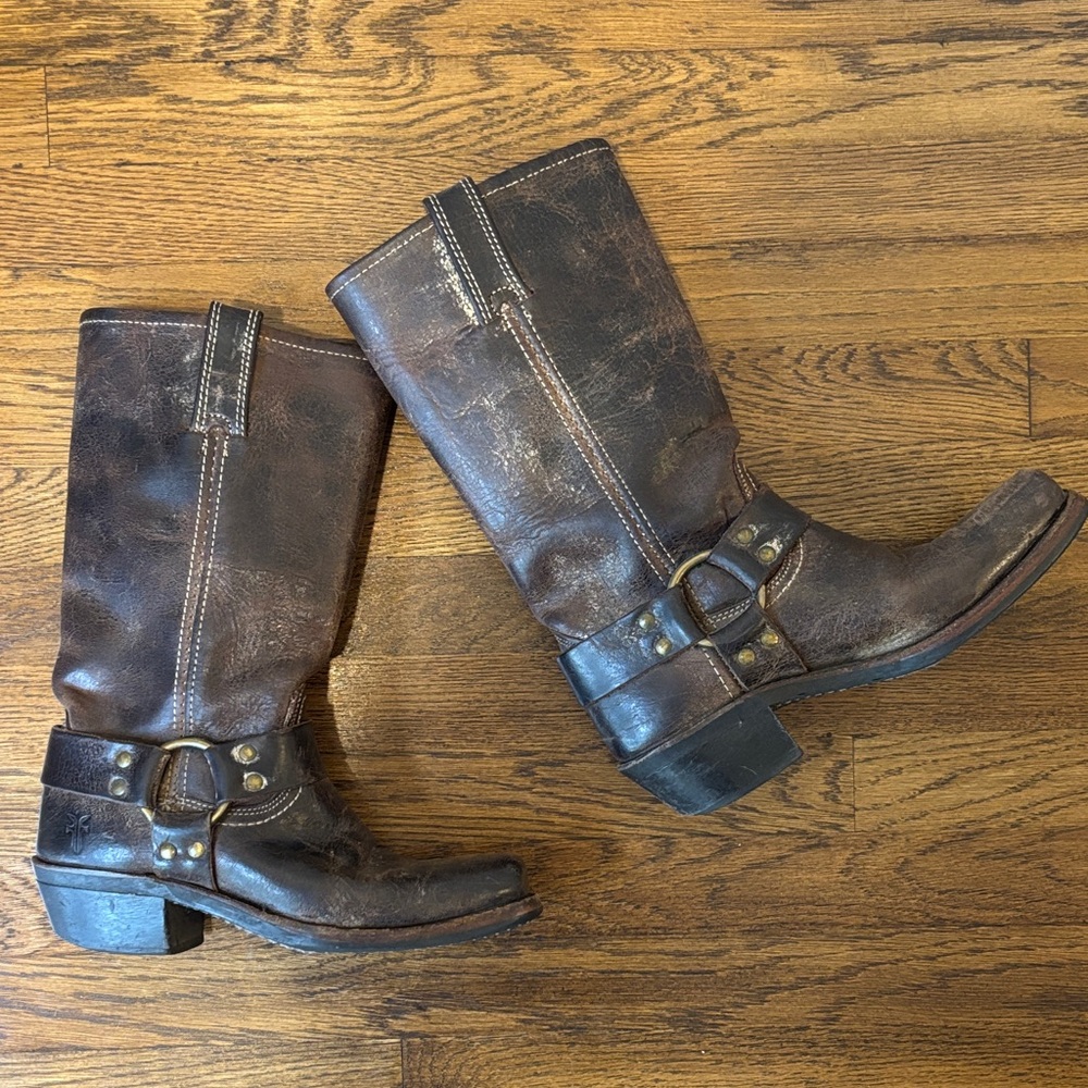 Frye Dark Brown Leather Boots